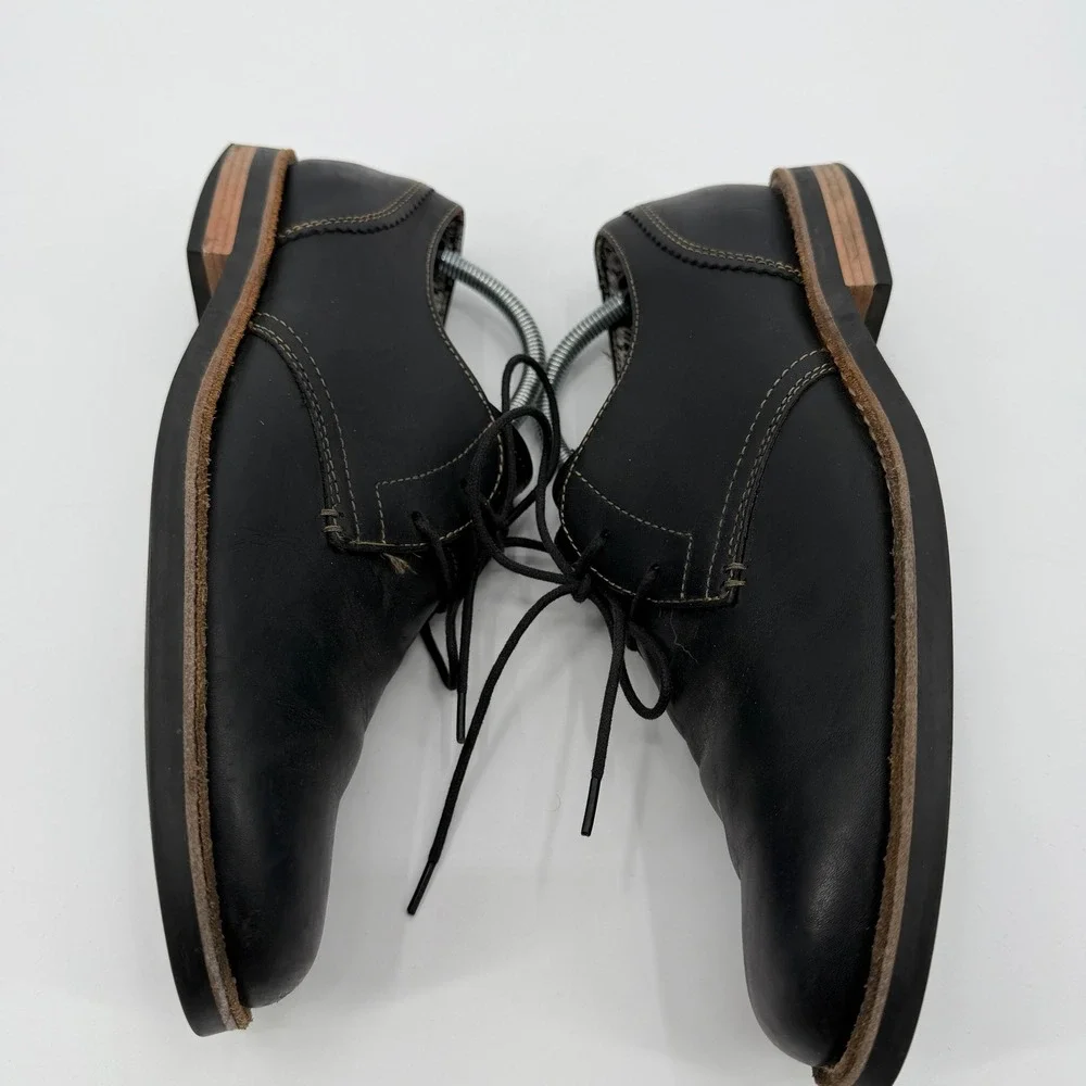 Original Penguin Munsingwear Black Leather Derby Dress Shoes Lace Up Round Toe‎